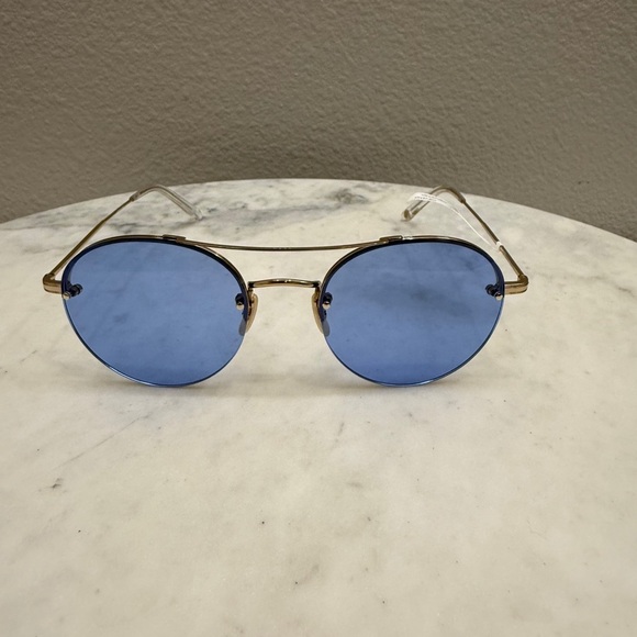 Garrett Leight Gold Frame Glasses - Picture 1 of 7